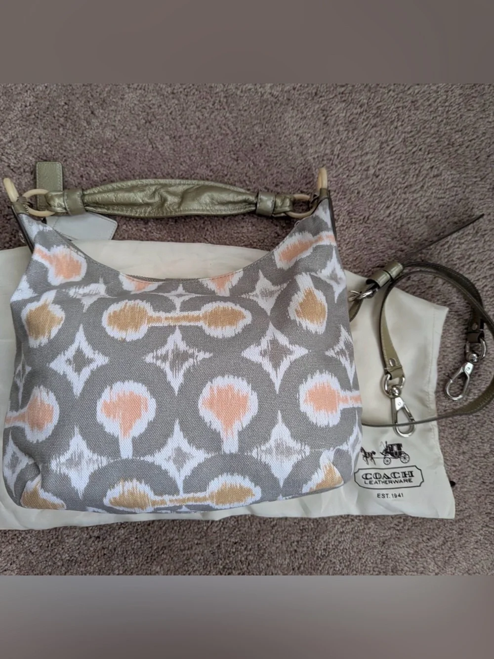 Vintage Coach Kristin Op Art Hobo bag W/Dust bag NWT